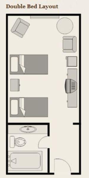 Standard Room with Two Queen Beds interior